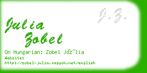 julia zobel business card